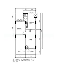 Blk 116 Kebun Baru Heights (Ang Mo Kio), HDB 2 Rooms #574540101
